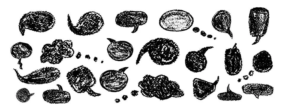 Set of fun speech bubbles for chat. Comic frame templates for dialogues Stock Illustration