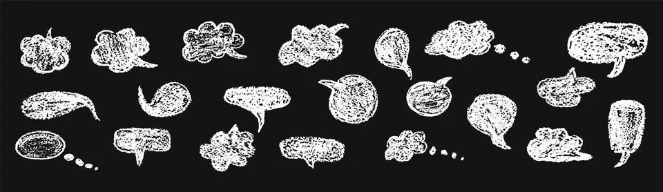 Set of fun speech bubbles for chat. Comic frame templates for dialogues Stock-Illustration