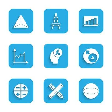 Set Function mathematical symbol, Geometric figure Sphere, Subsets, math, is Stock Illustration