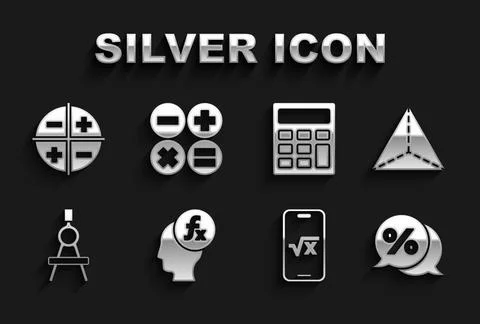 Set Function mathematical symbol, Geometric figure Tetrahedron, Discount pe.. Stock Illustration