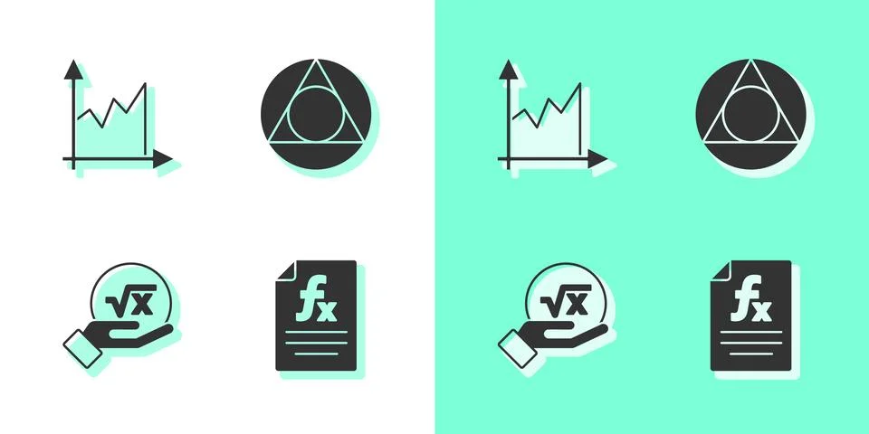 Set Function mathematical symbol, Graph, schedule, chart, diagram, Square root Stock Illustration