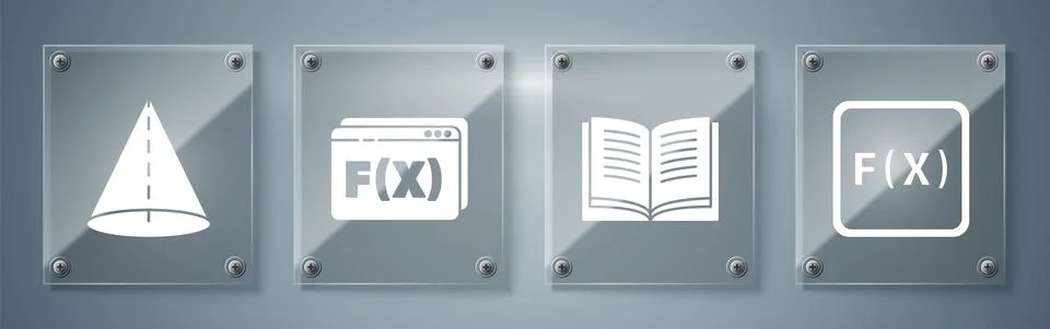 Set Function mathematical symbol, Open book, Function mathematical symbol and Stock Illustration