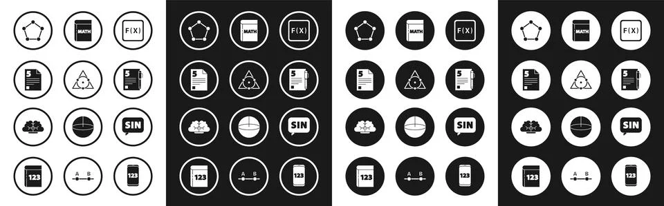 Set Function mathematical symbol, Triangle, Test or exam sheet, Geometric figure Illustrazione stock