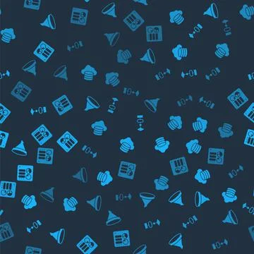 Set Funnel or filter, Cloud database, Algorithm and Computer api interface on 스톡 일러스트