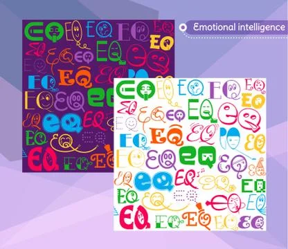 Set funny seamless  emotions Stock Illustration