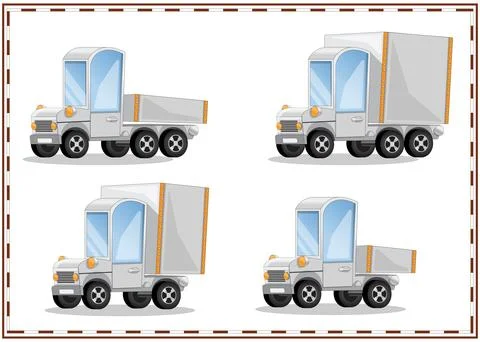 A set of funny trucks. Stock Illustration