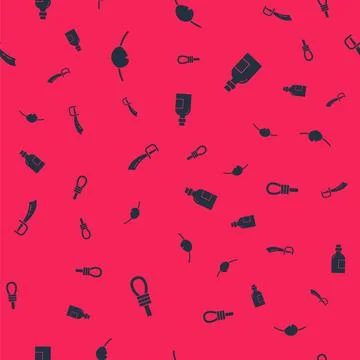 Set Gallows rope loop hanging, Pirate eye patch, sword and Alcohol drink Rum on Stock Illustration