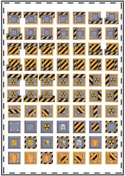 A set of game blocks. Stock Illustration