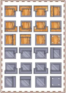 A set of game blocks. Stock Illustration