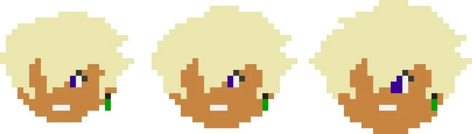Set of game characters in perfect pixel Stock Illustration