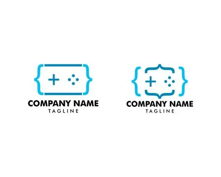 Set of Game code logo template design Stockillustratie