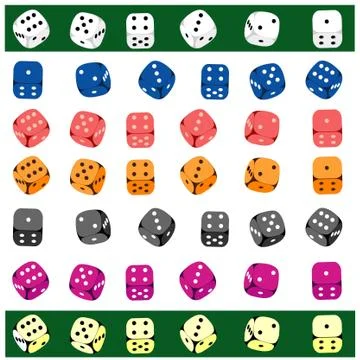 Set with game cubes Stock Illustration