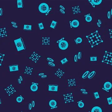 Set Game dice, Board game, and Checker chips on seamless pattern. Vector Stock Illustration