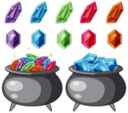 Set of game elements Stock Illustration