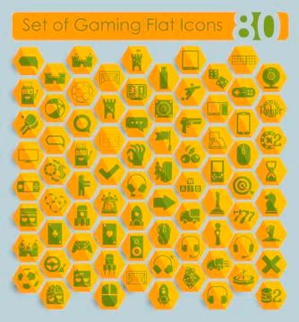 Set of game icons Stock Illustration