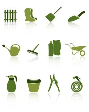 Set of garden icon. Stock Illustration