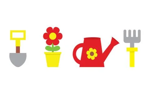 Set of garden tools Illustrazione stock