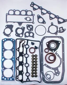 Set of gaskets for engine passenger car Stock Photos