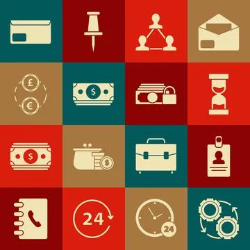 Set Gear and arrows as workflow process concept, Identification badge, Old ho イラスト素材