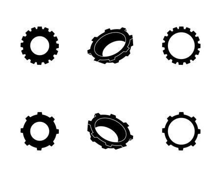 Set of Gear icon vector sign logo illustration Stock Illustration