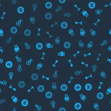 Set Gear shifter, , Check engine and Car service on seamless pattern. Vector Stock Illustration