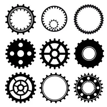 Set of gear wheels Stock Illustration