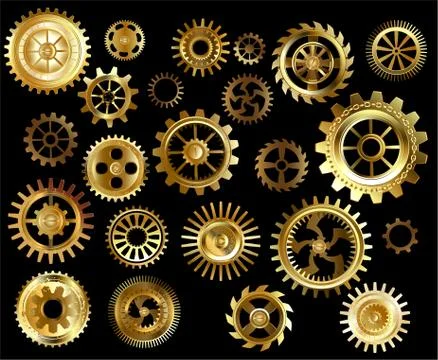 Set of gears Illustrazione stock