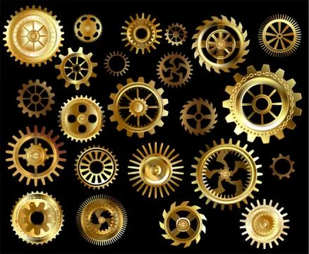 Set of Gears Stock Illustration