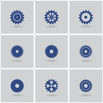 Set of gears Stock Illustration