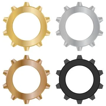 Set of gears Stock Illustration