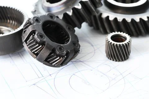 Set Of Gears Stock Photos