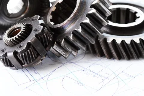 Set Of Gears Stock Photos