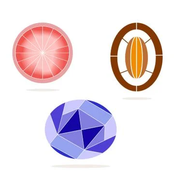 Set of gem イラスト素材