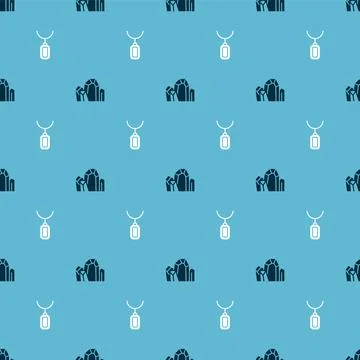 Set Gem stone and Pendant necklace on seamless pattern. Vector Stock Illustration