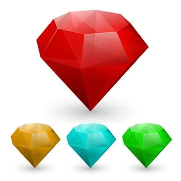 Set of gems Stock Illustration