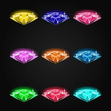 Set of gems Illustrazione stock