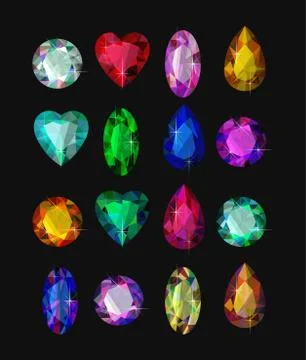 Set of gems Stock Illustration