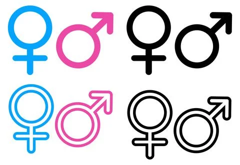 Set of gender icons Stock Illustration