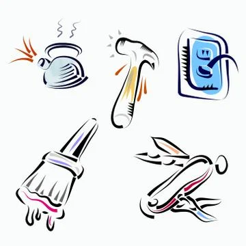 Set of  General  object symbol Stock Illustration