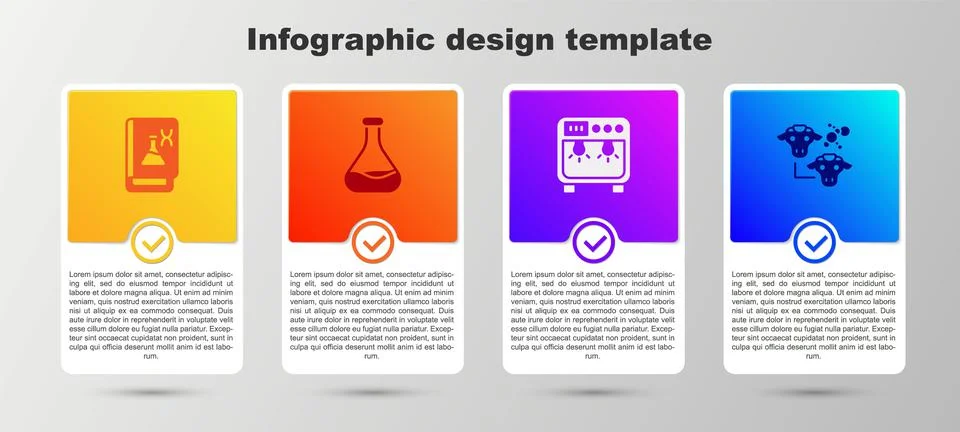 Set Genetic engineering book, Test tube and flask, Biosafety box and Cloning. Stock Illustration