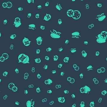 Set Genetically modified apple, GMO, DNA symbol and on seamless pattern. Vector イラスト素材