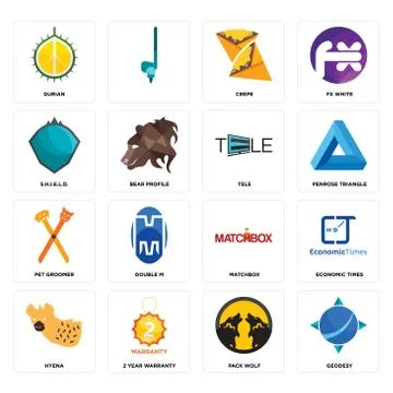 Set of geodesy, pack wolf, hyena, matchbox, pet groomer, tele, s.h.i.e.l.d.,  무료 스톡 일러스트