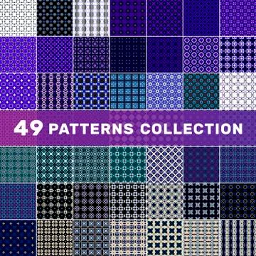 Set of geometric abstract patterns. Decorative background for cards, invitati Stock Illustration
