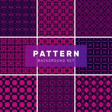 Set of geometric abstract patterns Stock Illustration