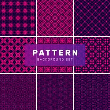 Set of geometric abstract patterns Stock Illustration