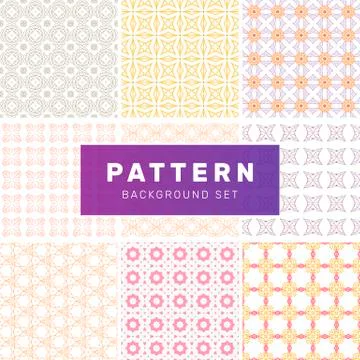 Set of geometric abstract patterns Stock Illustration