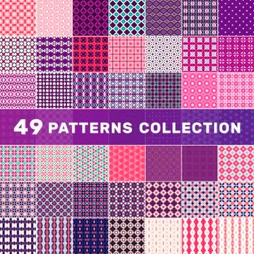 Set of geometric abstract patterns Stock Illustration