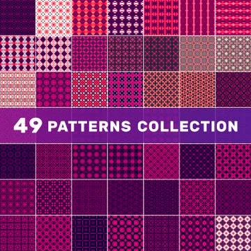 Set of geometric abstract patterns Stock Illustration