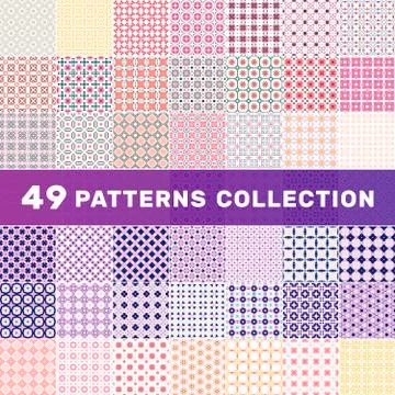 Set of geometric abstract patterns Stock Illustration