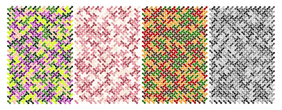 Set of geometric abstract patterns on transparent background Stock Illustration